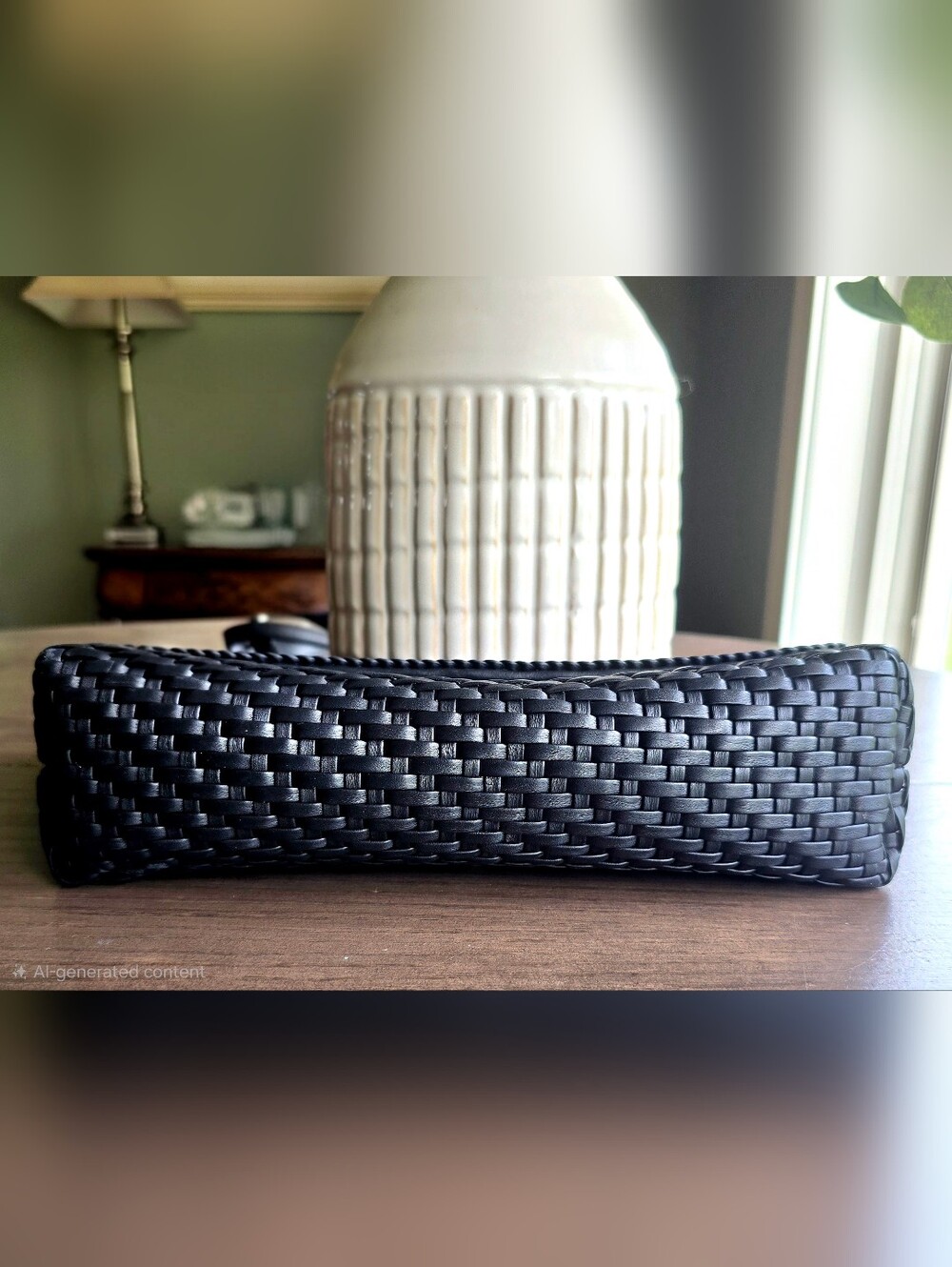 Michael Kors Collection The Carole Woven Leather Convertible Crossbody - Picture 9 of 16